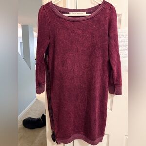 Rachael Roy Long Sleeve Burgundy Dress